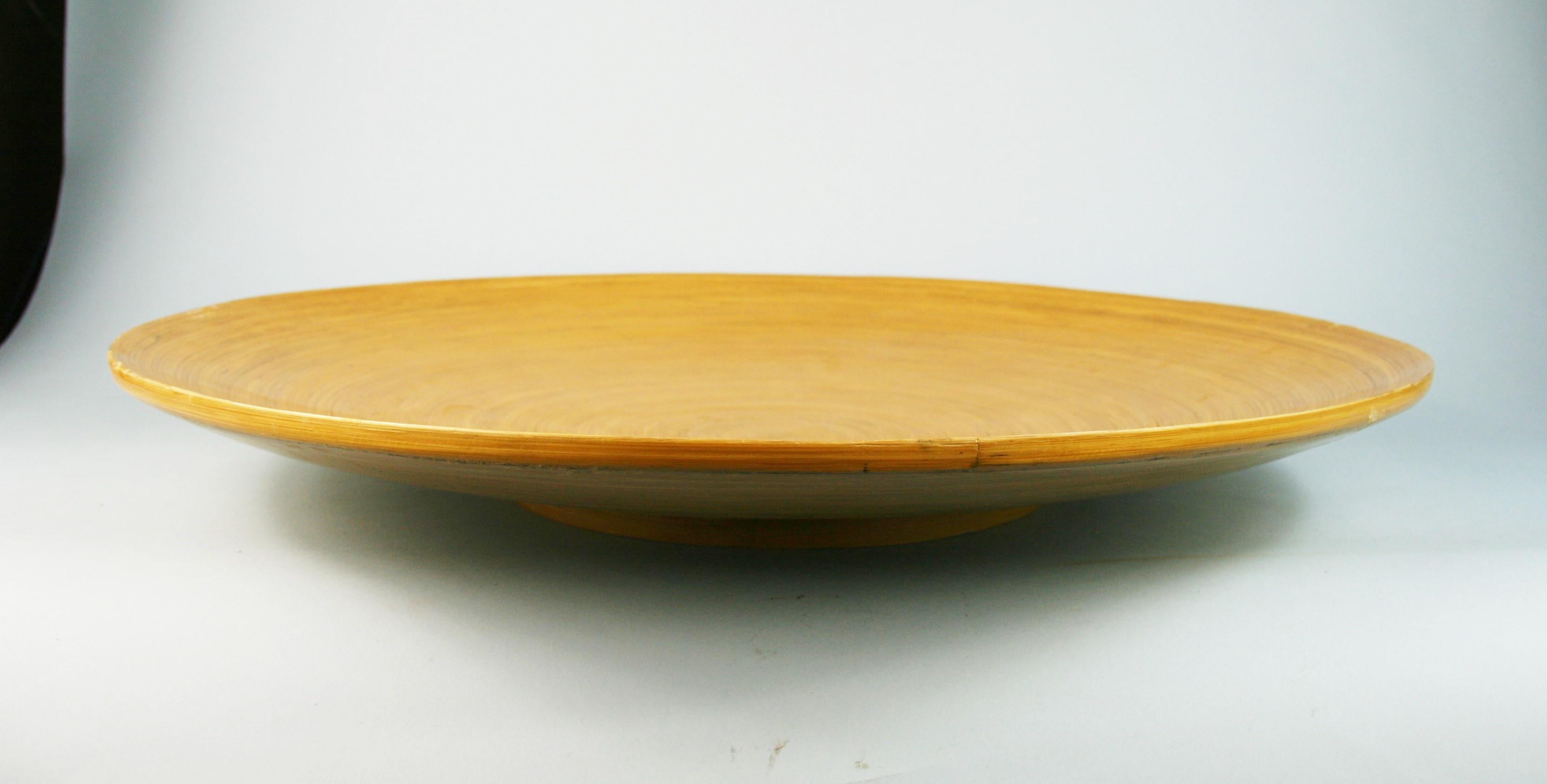 Mid-20th Century Japanese Large Bamboo /Fruit Bowl /Platter/Wall Hanging For Sale