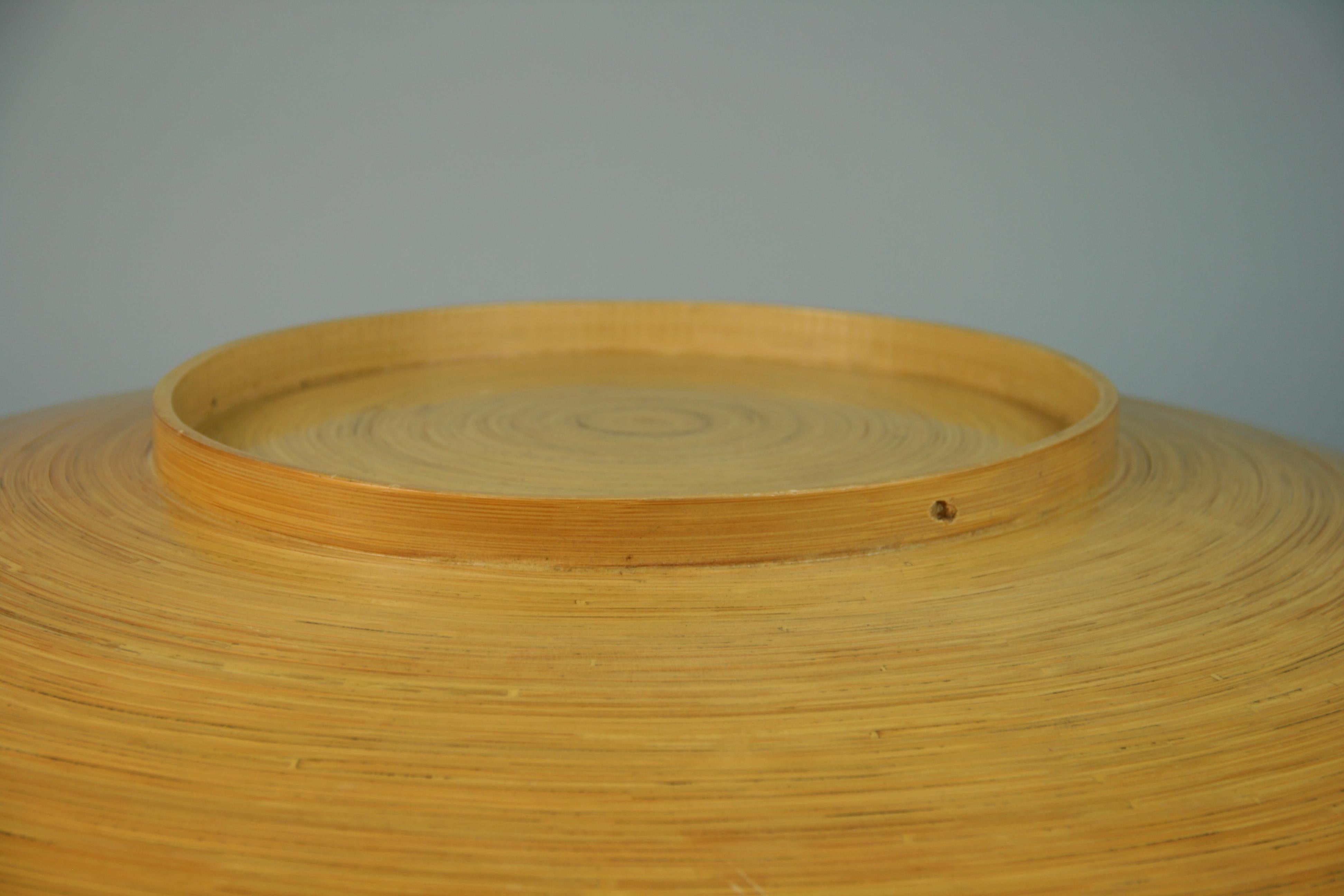 Japanese Large Bamboo /Fruit Bowl /Platter/Wall Hanging For Sale 4