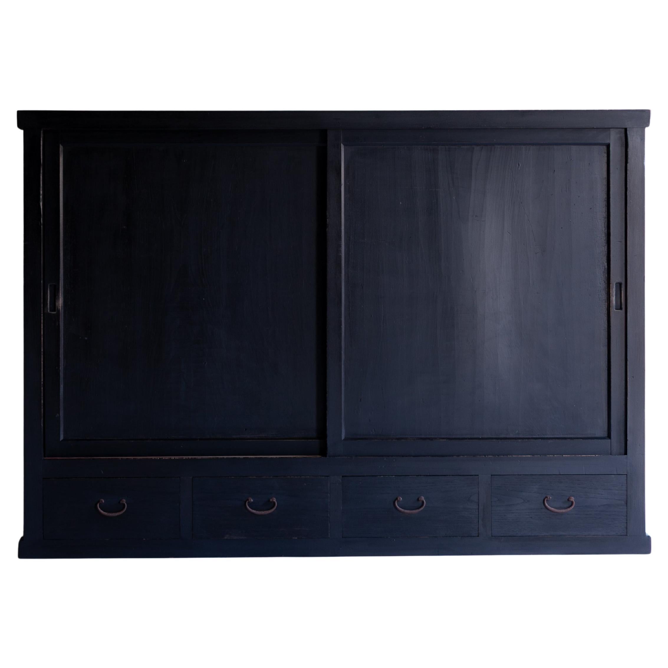 Japanese Large Black Tansu Circa 1860
s / Cabinet Wabi-Sabi For Sale