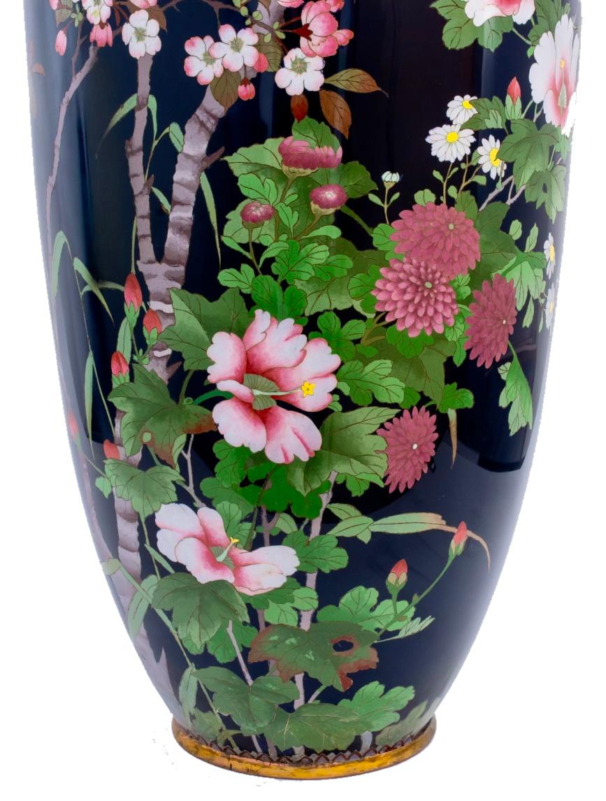Giapponismo Grande vaso cloisonné giapponese, ca. 1900/1910 in vendita