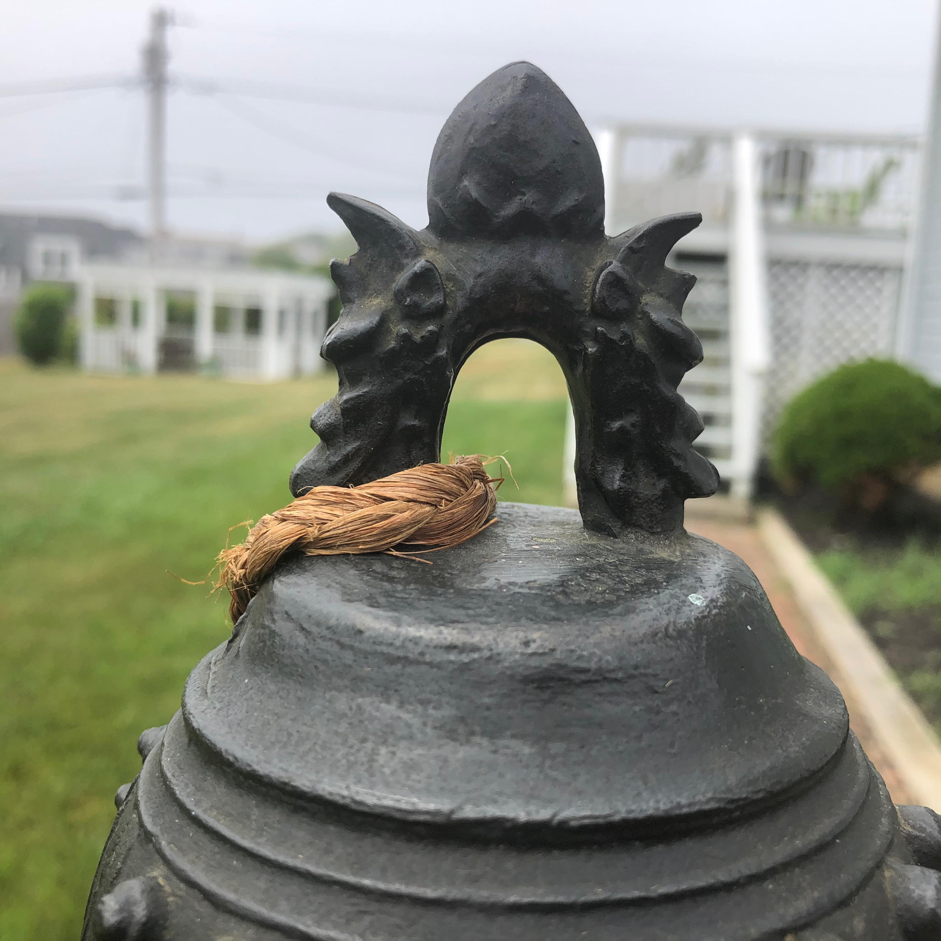 Japanese Large Hand Cast Bronze Garden Bell, Pleasing Ring 1