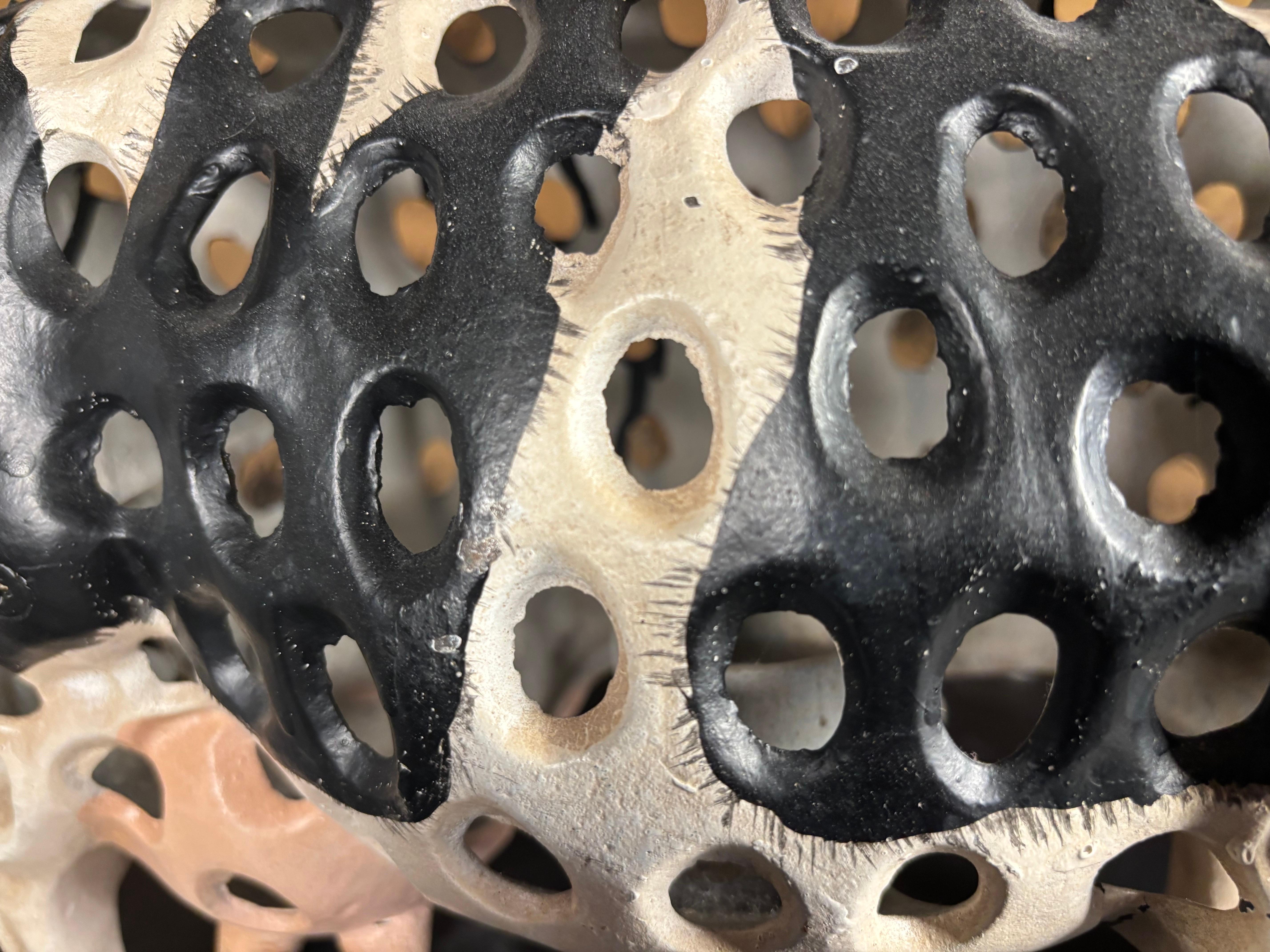 Grande lanterne de vache Holstein japonaise coulée à la main, rare trouvaille en vente 2
