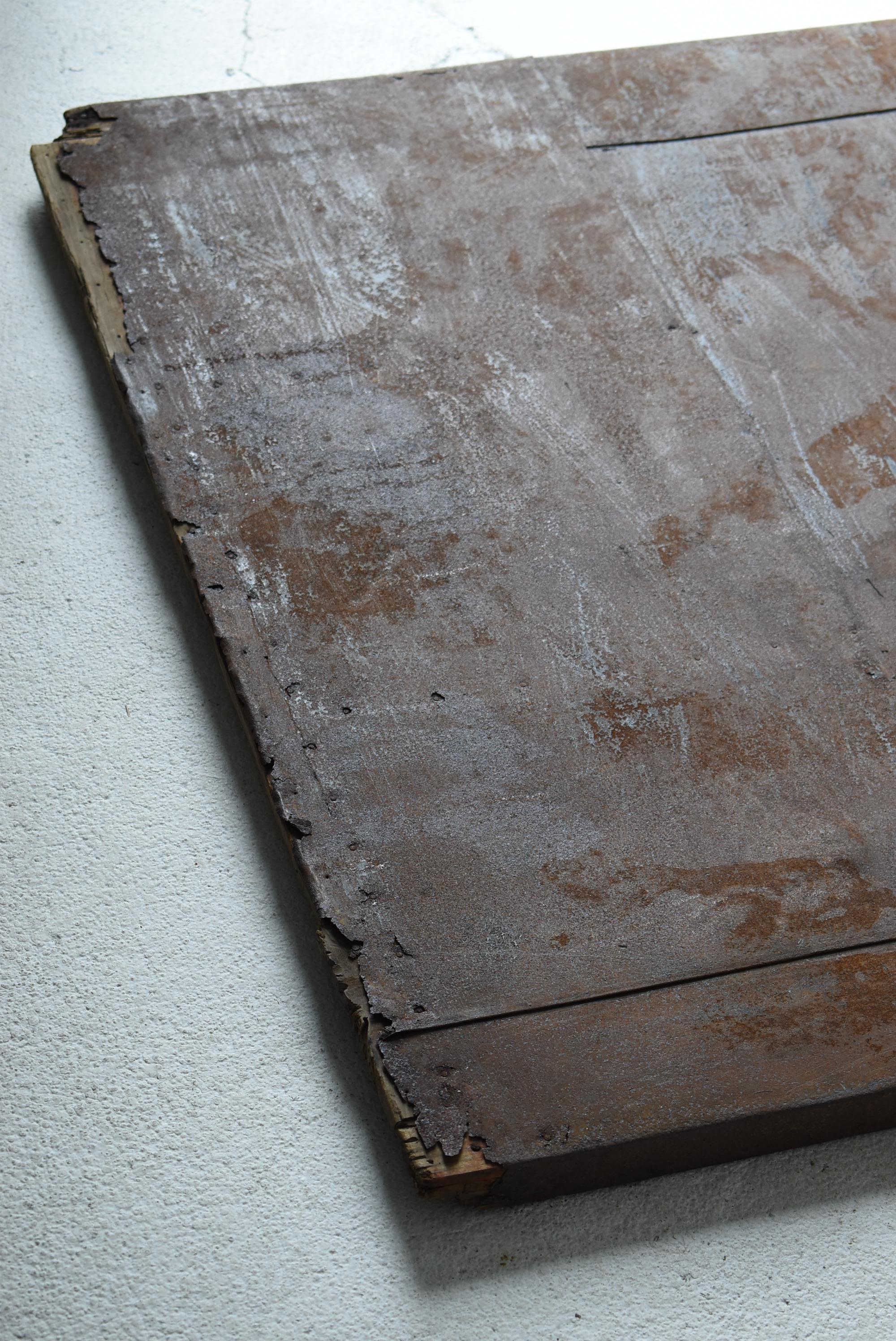Japanese Large Iron Plate Abstract Art 1900s-1940s / Wall decoration Wabi Sabi For Sale 2