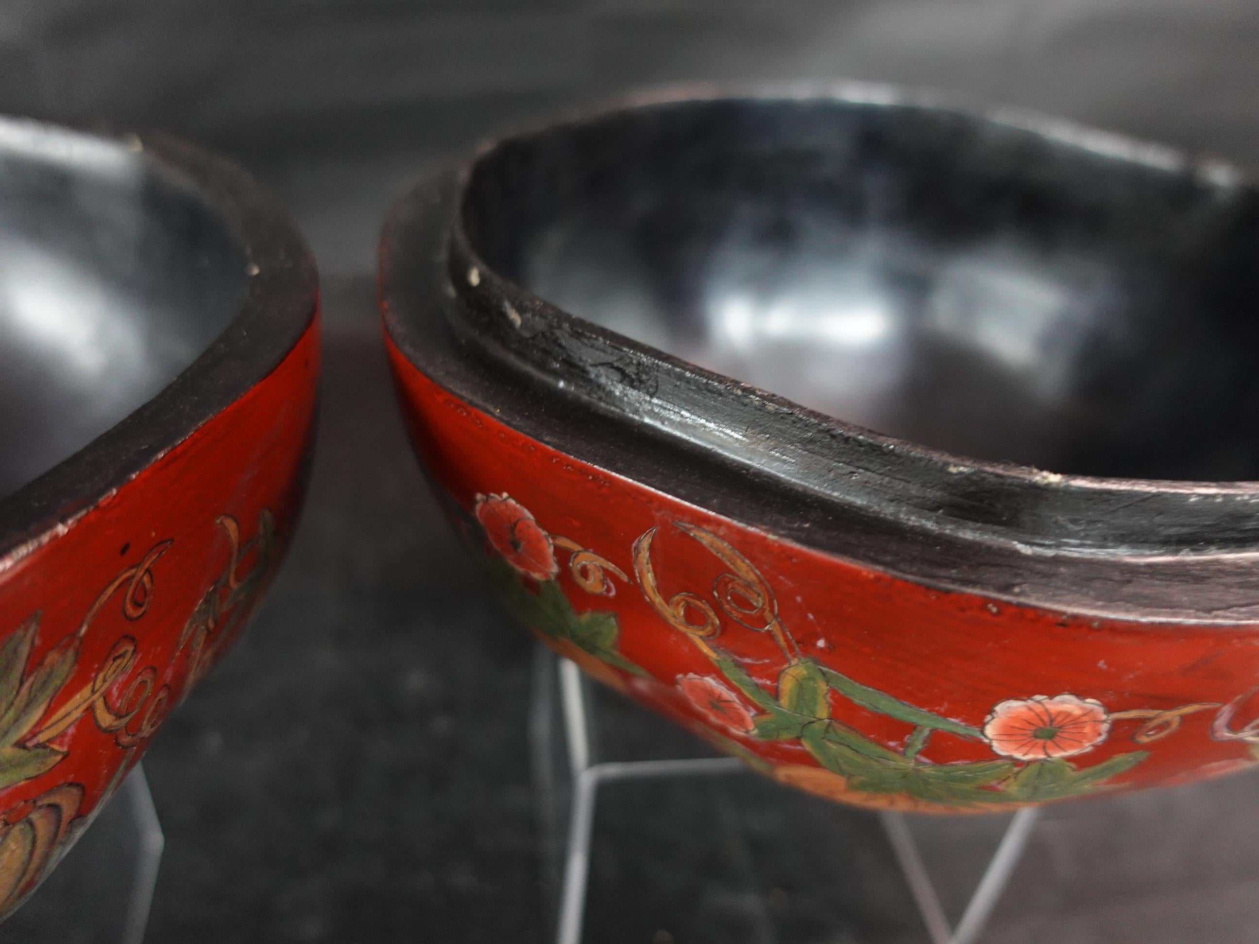 Japanese Large Lacquer Box with Cover in Pumpkin Shape, Ric064 4