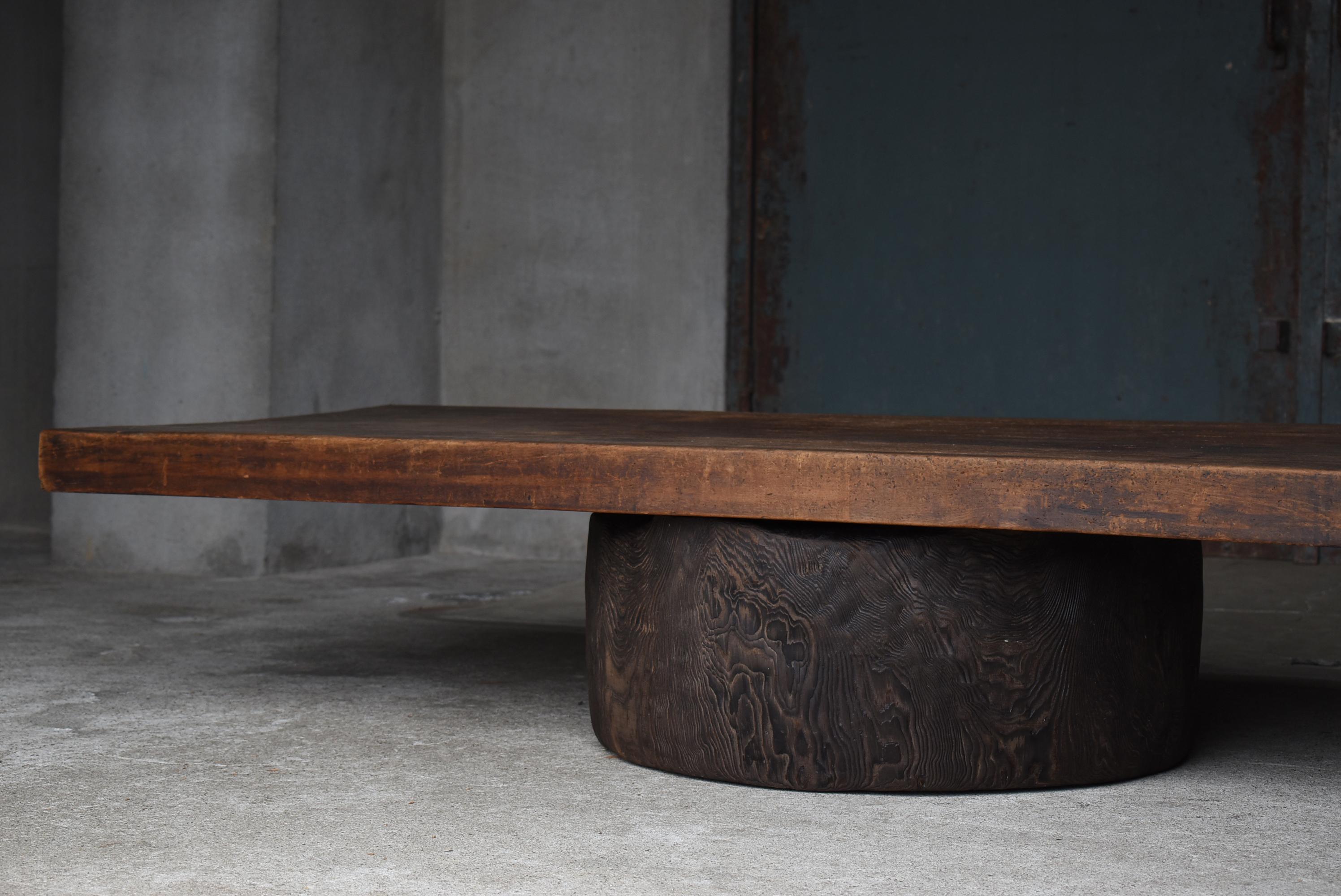 Woodwork Japanese Large Low Table 1860s-1920s / Sofa Table Wabi Sabi