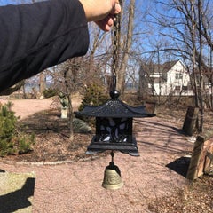 Japanese Large "Mountain Lantern" and Wind Chime, Fine Details