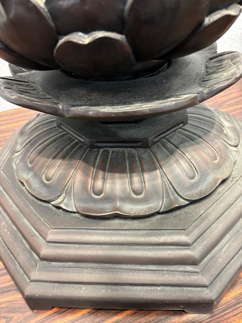 Gran Buda sentado de bronce antiguo japonés , Hallazgo de Kioto en venta 6