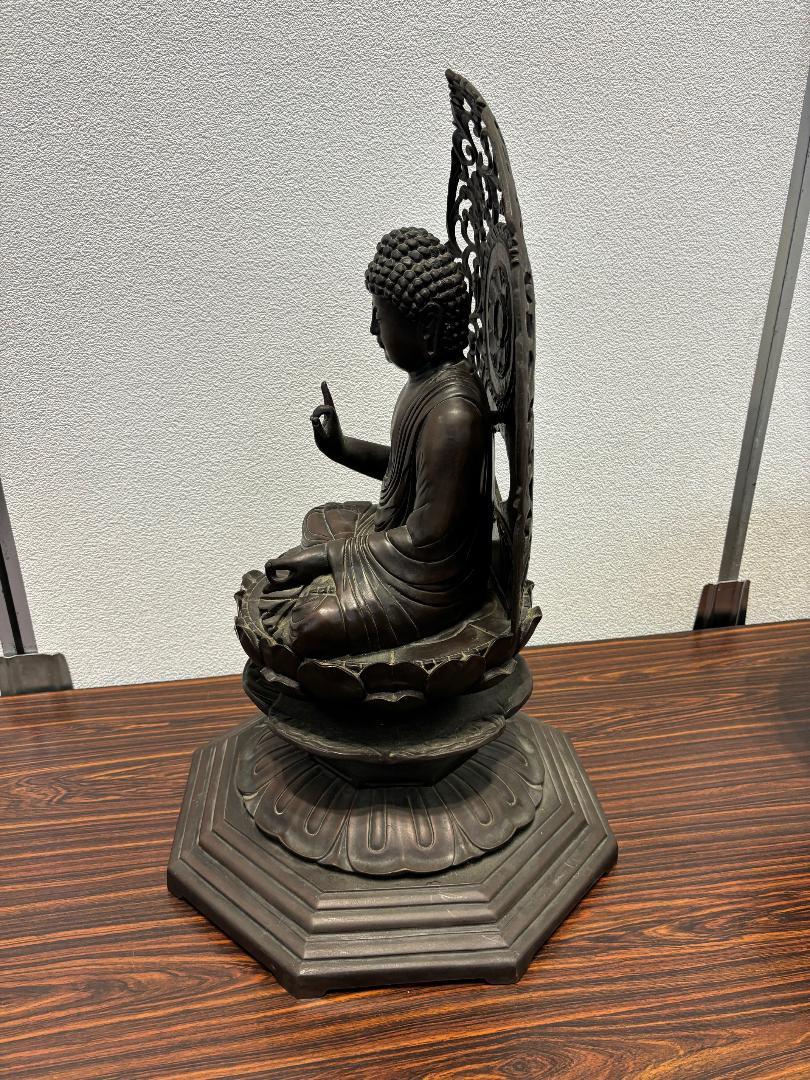 Gran Buda sentado de bronce antiguo japonés , Hallazgo de Kioto en Bueno estado para la venta en South Burlington, VT
