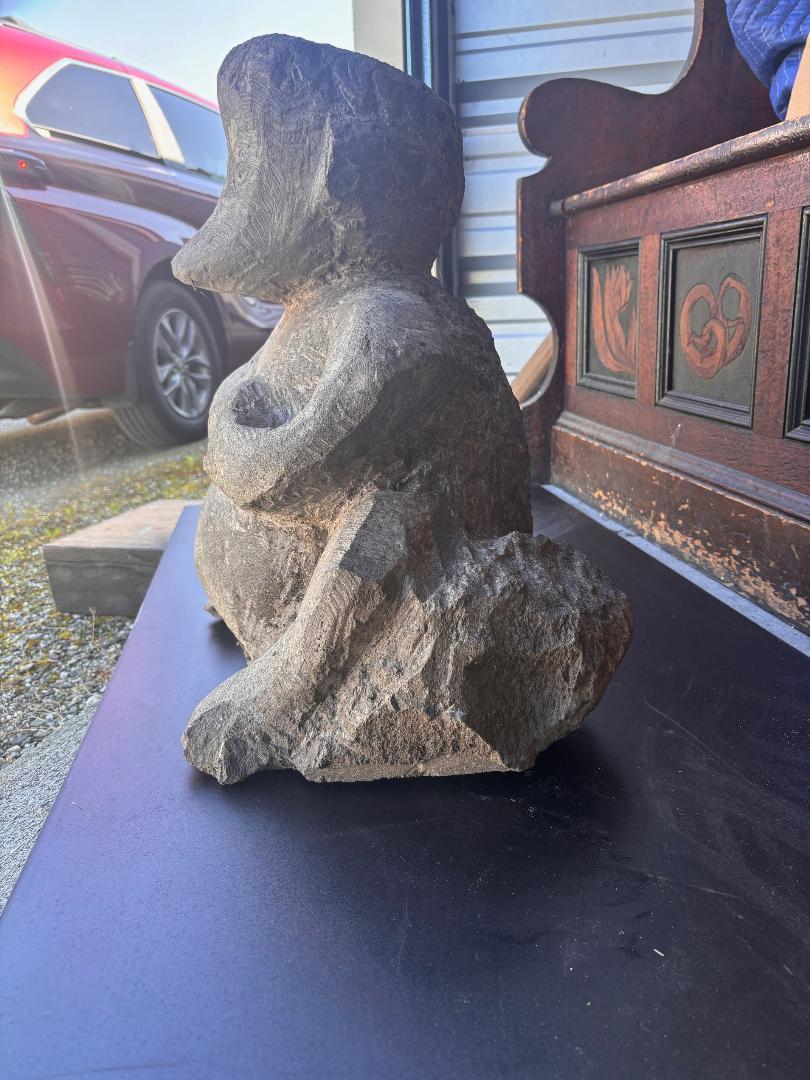 Japan Old Hand Carved Kappa Folk Art Garden Stone For Sale 9