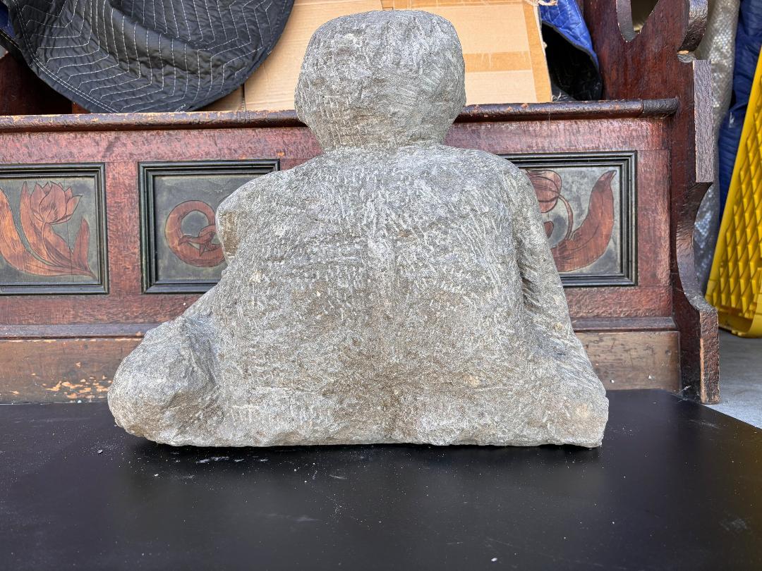 Japan Old Hand Carved Kappa Folk Art Garden Stone For Sale 11