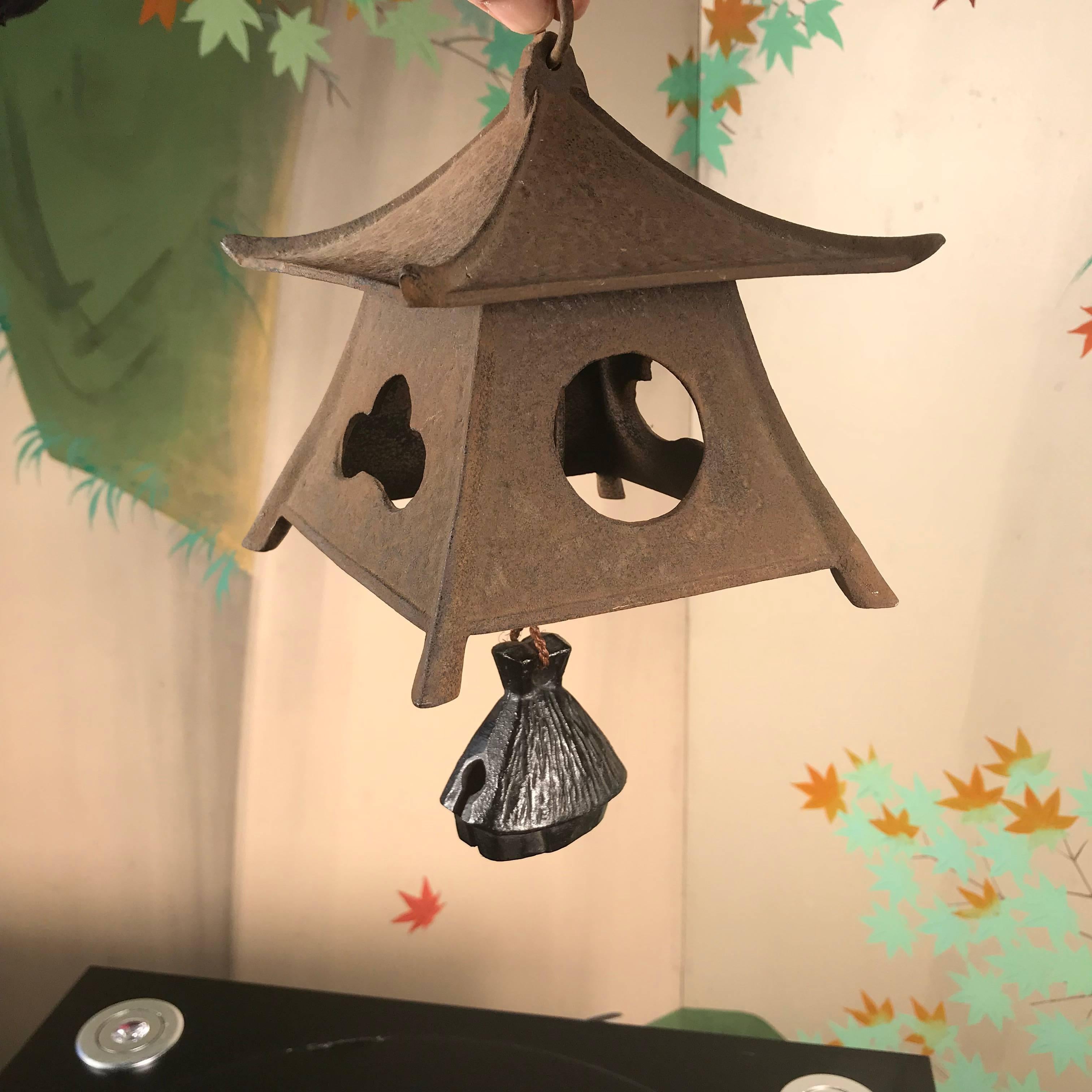 Japanese Large Old Lantern and Wind Chime 2