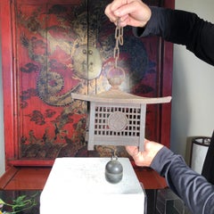 Japanese Large Old Lantern & Wind Chime with Beautiful Ringing Bell