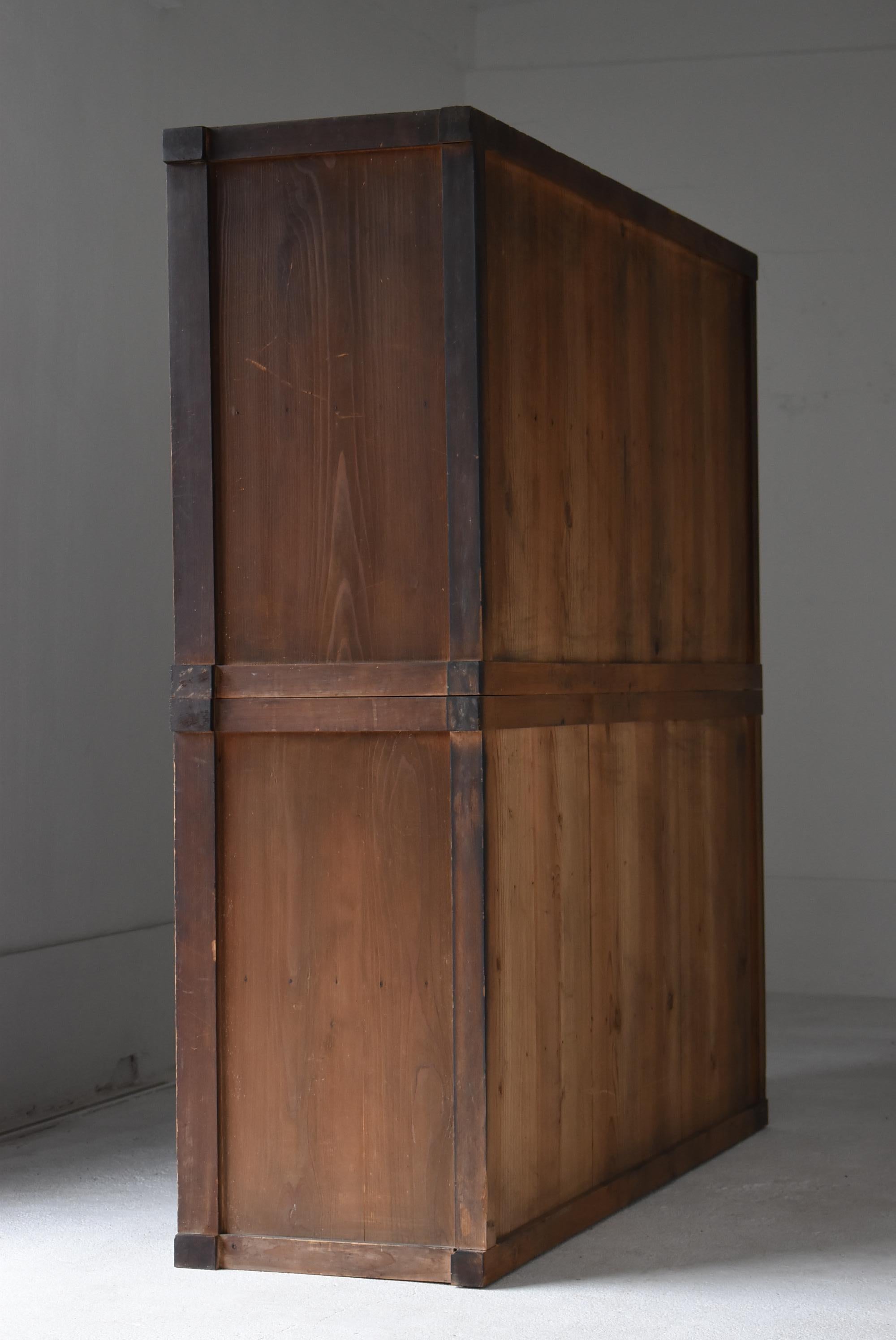 Grand meuble de rangement japonais Tansu 1860s-1920s Wabisabi en vente 6