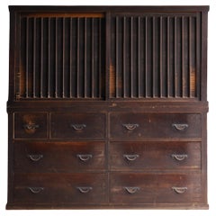 Antique Japanese Large Stacking Tansu 1860s-1920s / Cabinet Wabisabi