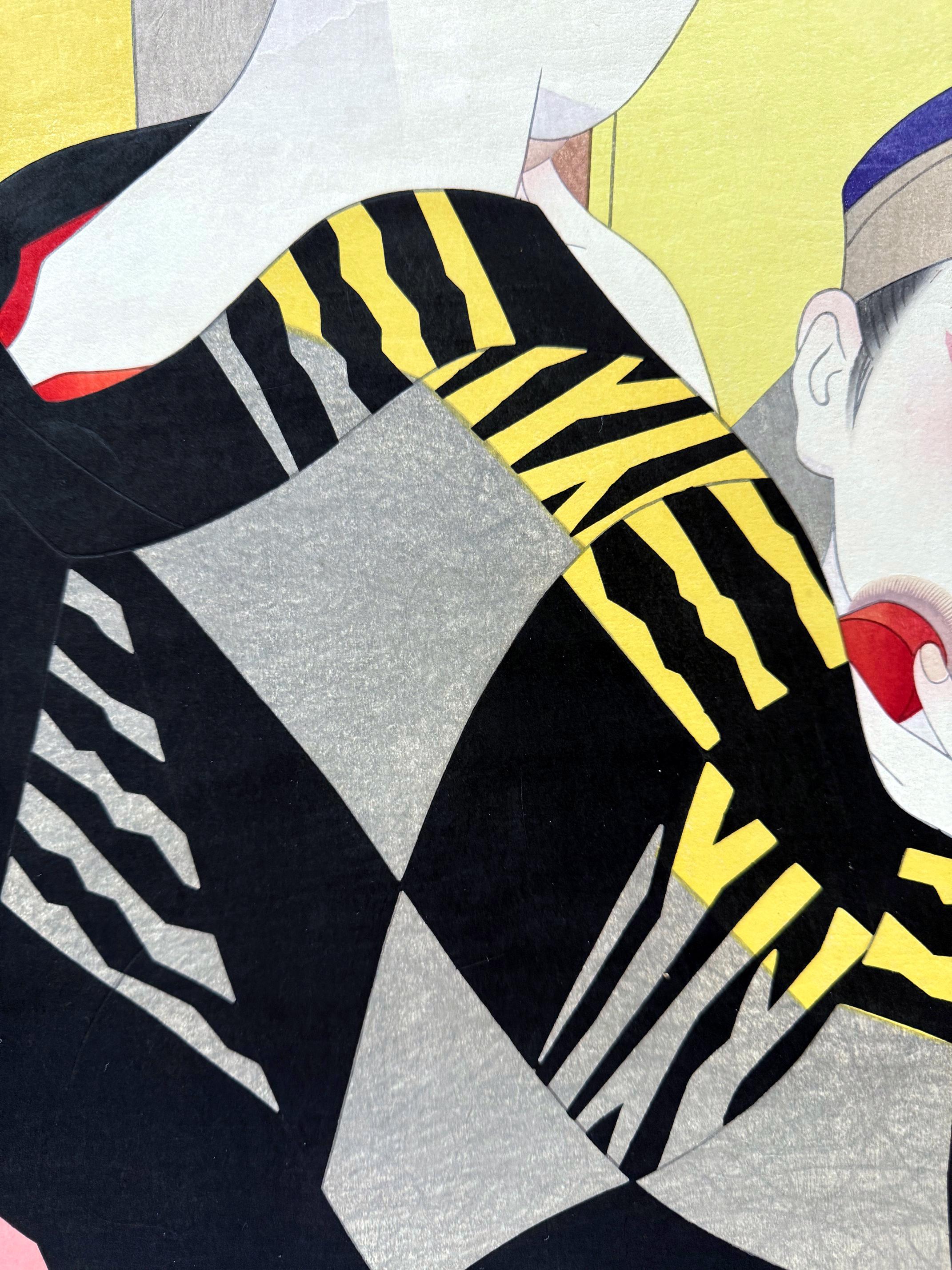 Japanischer Großholzschnitt Backstage von Ito Shinsui (Holz) im Angebot