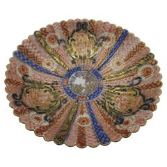 Japanese Late 19th Century Meiji Raised Imari Porcelain Charger, circa 1875
