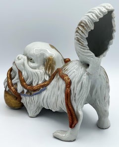 Japanese Late Edo/Early Meiji Period Kakiemon Porcelain Chin Dog, Ca. 1850-1870