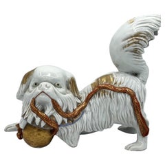 Japanese Late Edo/Early Meiji Period Kakiemon Porcelain Chin Dog, Ca. 1850/1870