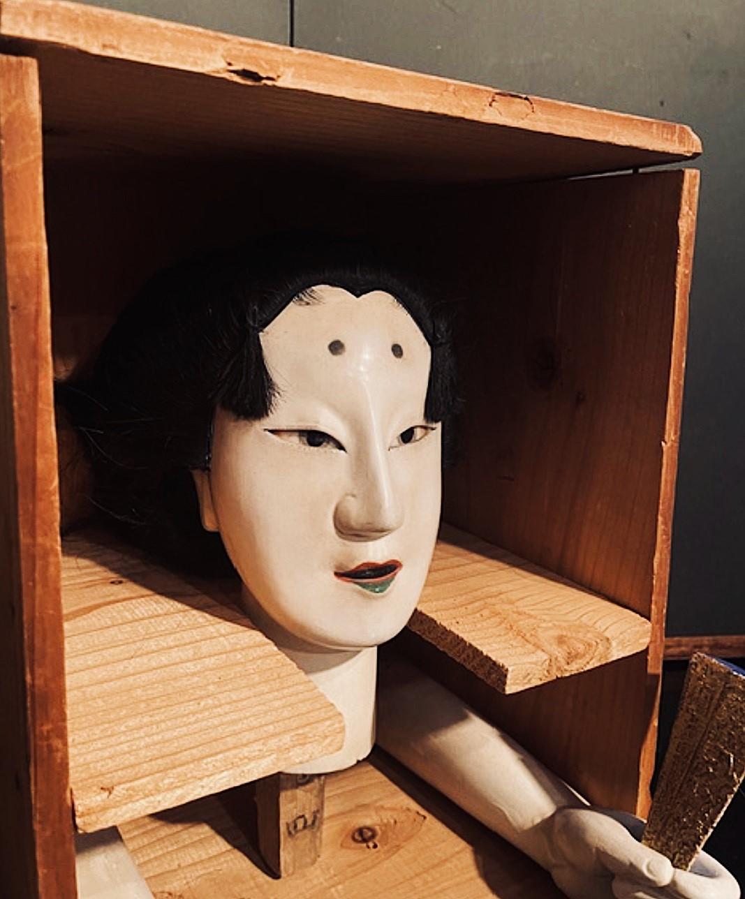 Metà XIX secolo Bunraku imperiale giapponese a grandezza naturale del tardo periodo Edo di Nagoshi Kenji, 1850 ca. in vendita
