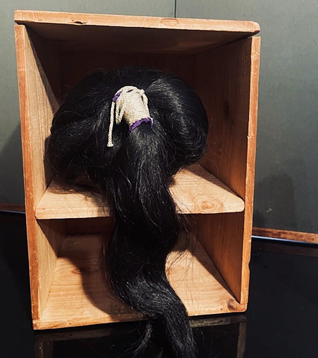 Legno Bunraku imperiale giapponese a grandezza naturale del tardo periodo Edo di Nagoshi Kenji, 1850 ca. in vendita