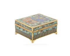 Japanese Late Meiji Cloisonne Enamel Trinket Box