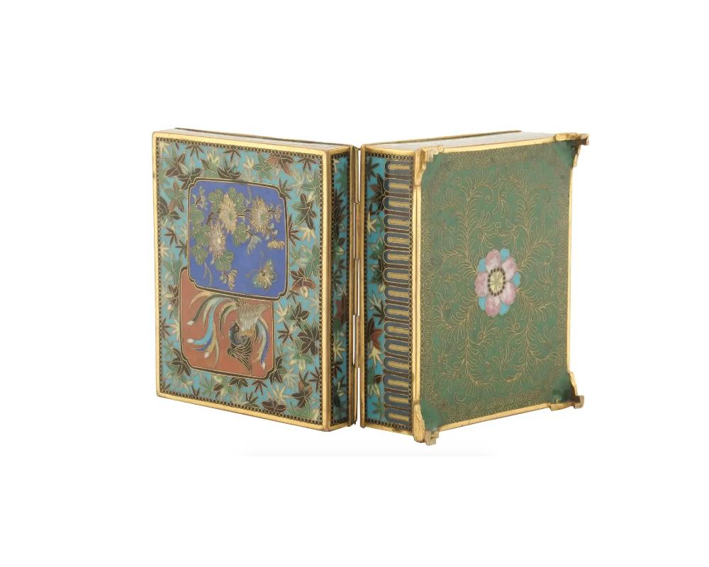 Japanese Late Meiji Cloisonne Enamel Trinket Box 1
