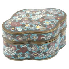 Japanese Late Meiji Cloisonne Enamel Trinket Box