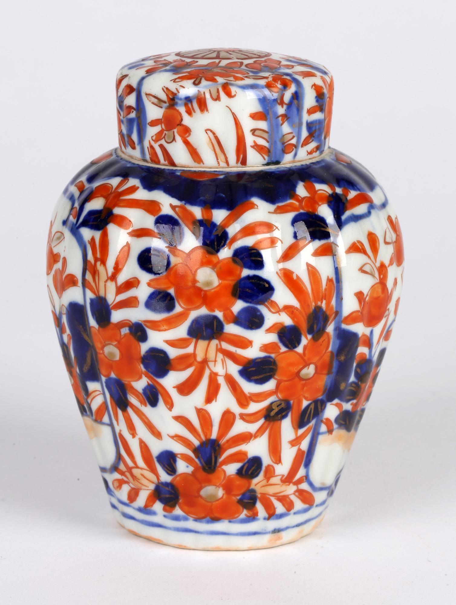 Japanese Late Meiji Imari Porcelain Lidded Tea Caddy 3