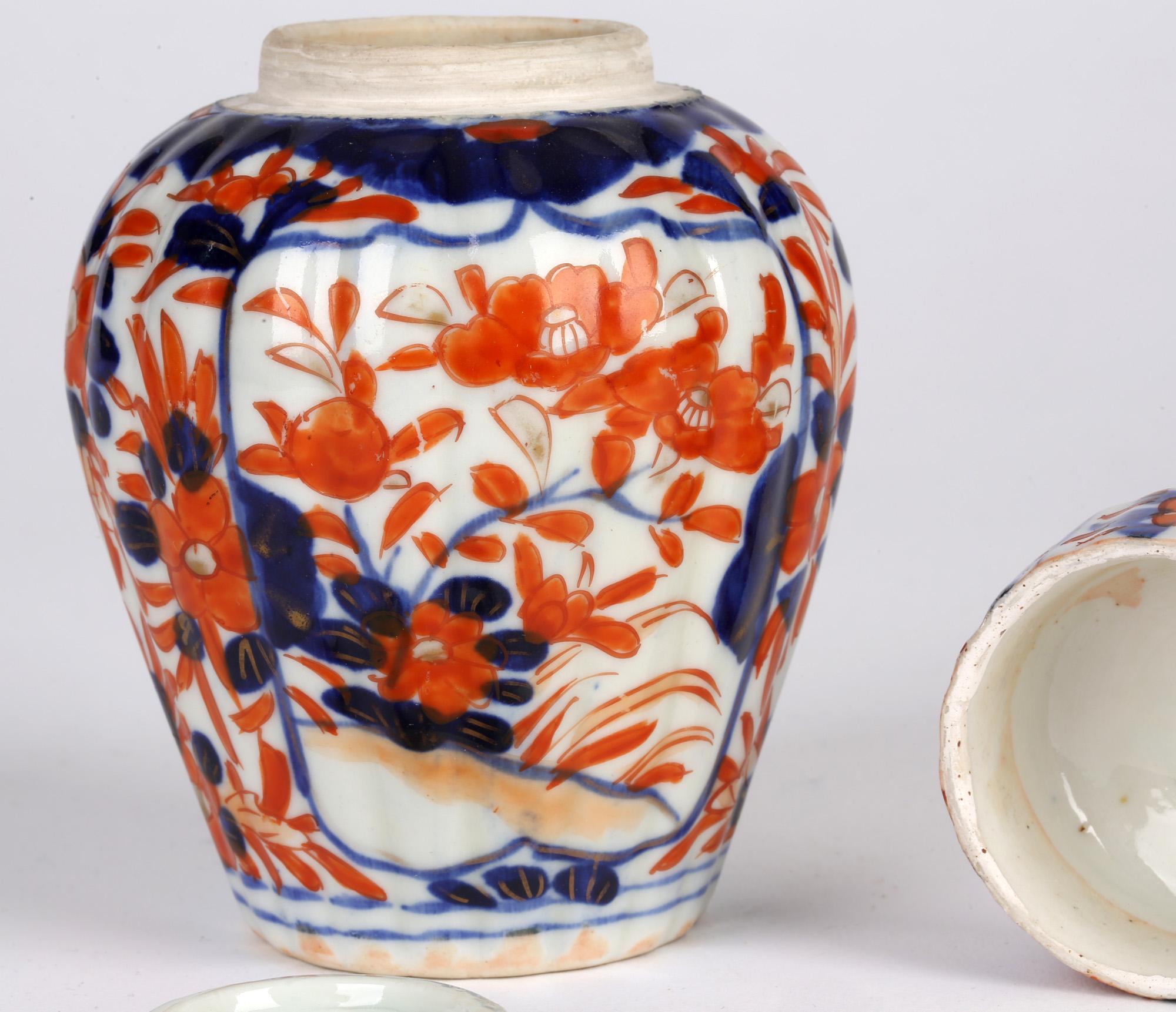 Japanese Late Meiji Imari Porcelain Lidded Tea Caddy 4