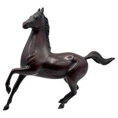 Japanische Bronzeskulptur eines Pferdes aus der späten Meiji-Zeit, ca. 1900
