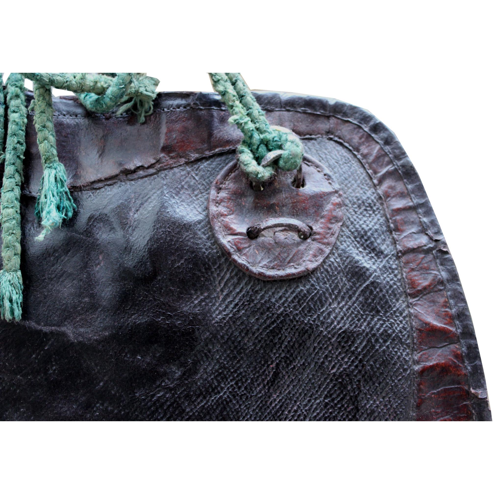 Japanese Leather Saddle Bag For Sale 1
