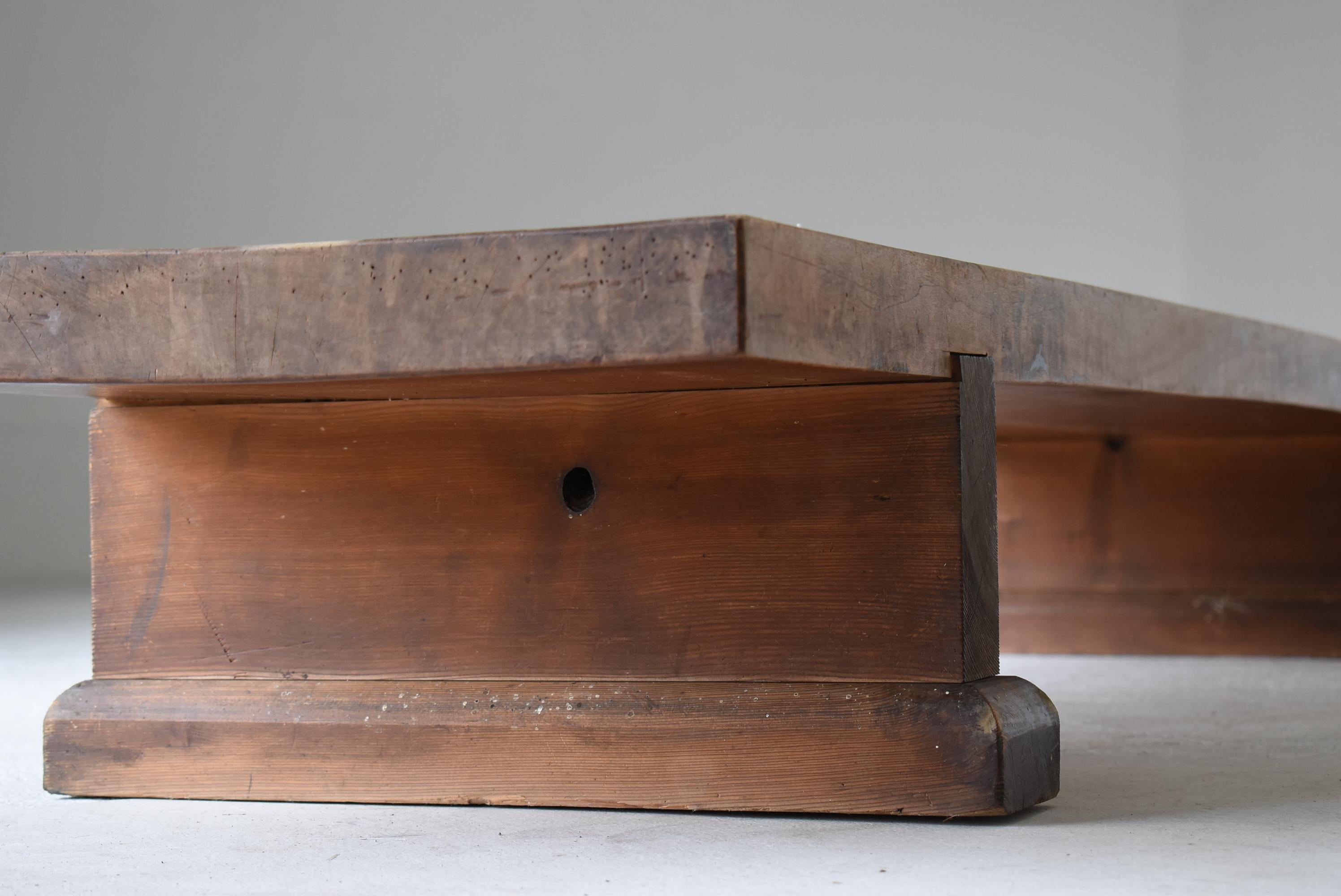 Japanese Antique Long Low Table 1900s-1940s / Sofa Table Wabisabi For Sale 3