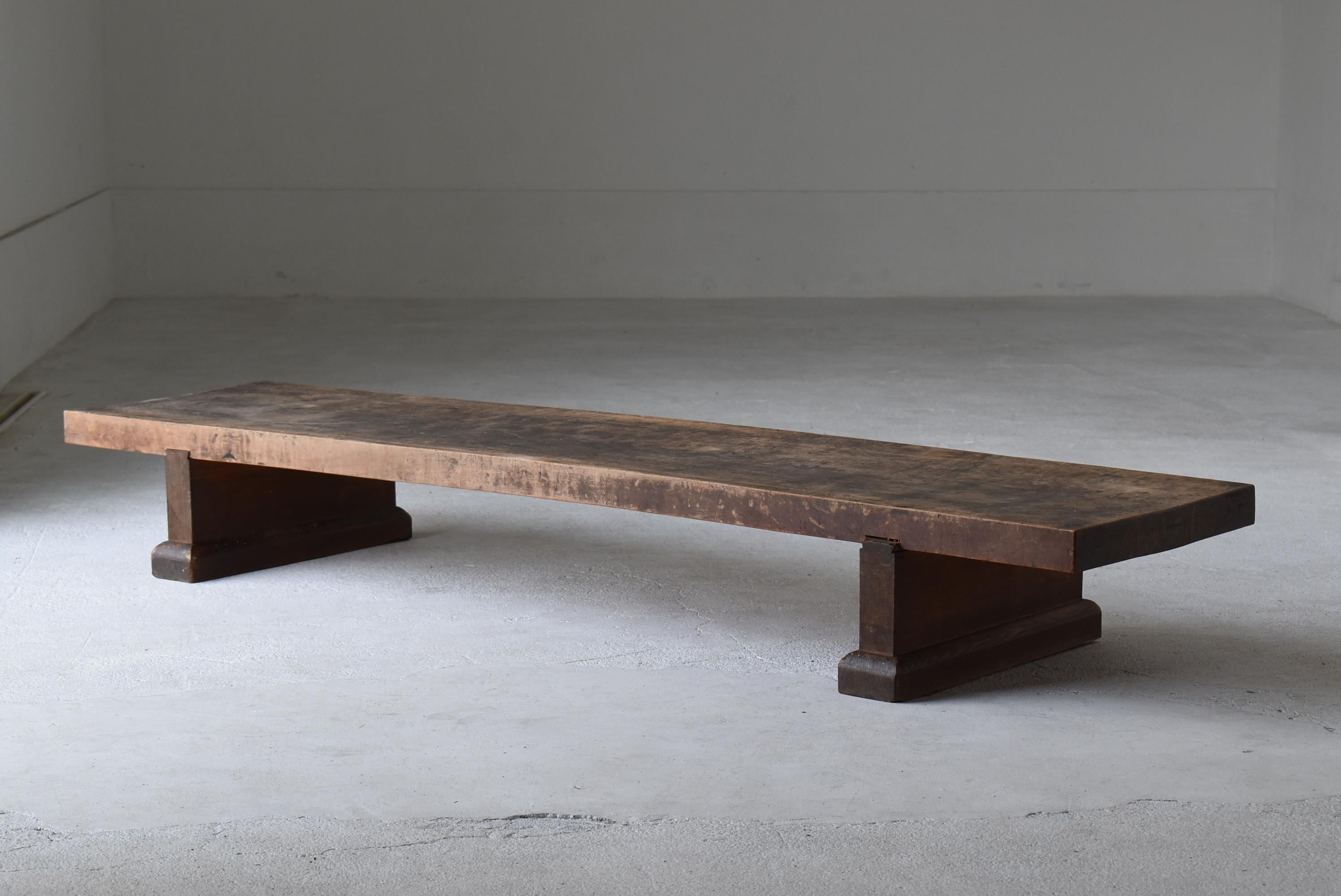 Japanese Antique Long Low Table 1900s-1940s / Sofa Table Wabisabi For Sale 4