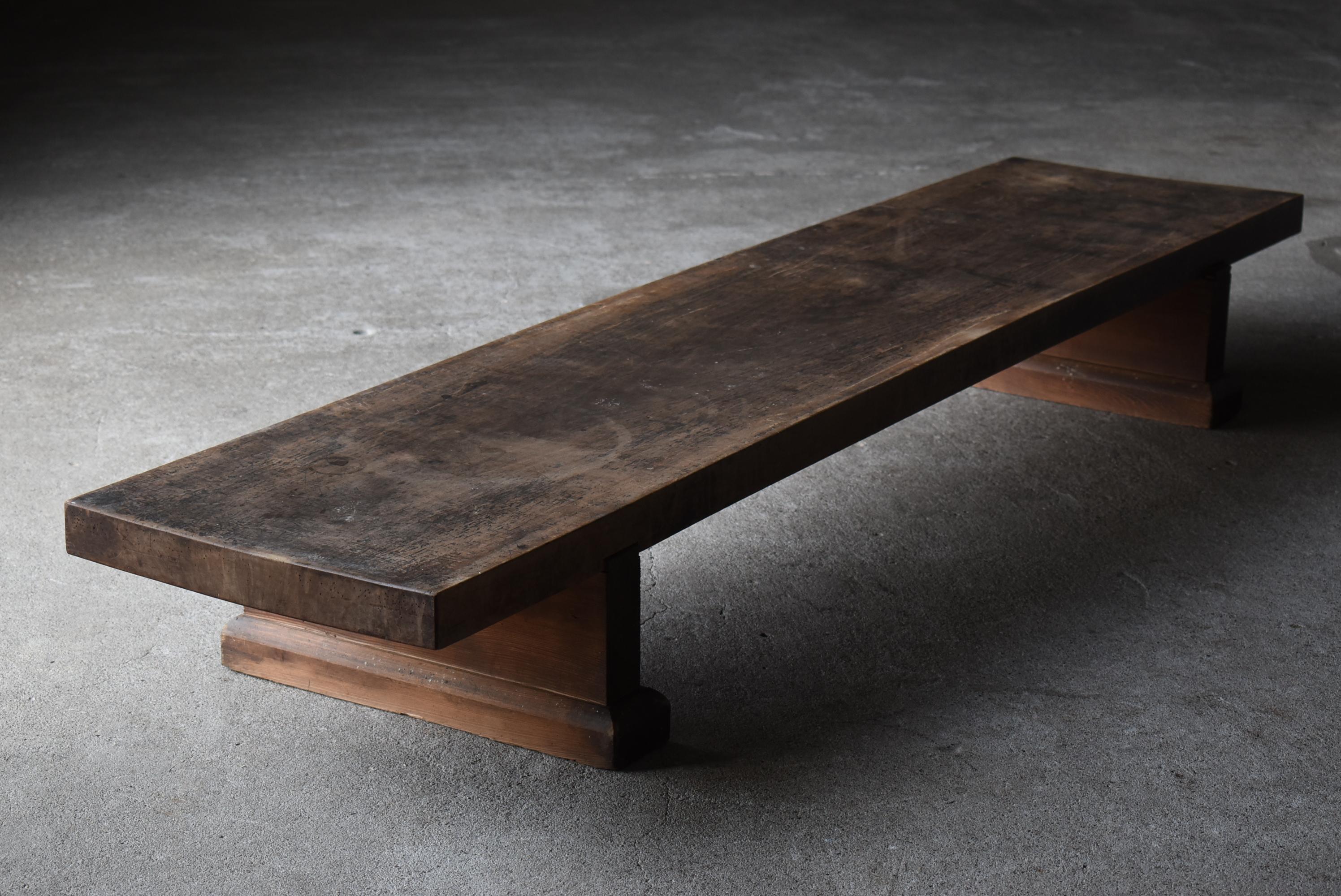 Japanese Antique Long Low Table 1900s-1940s / Sofa Table Wabisabi For Sale 9