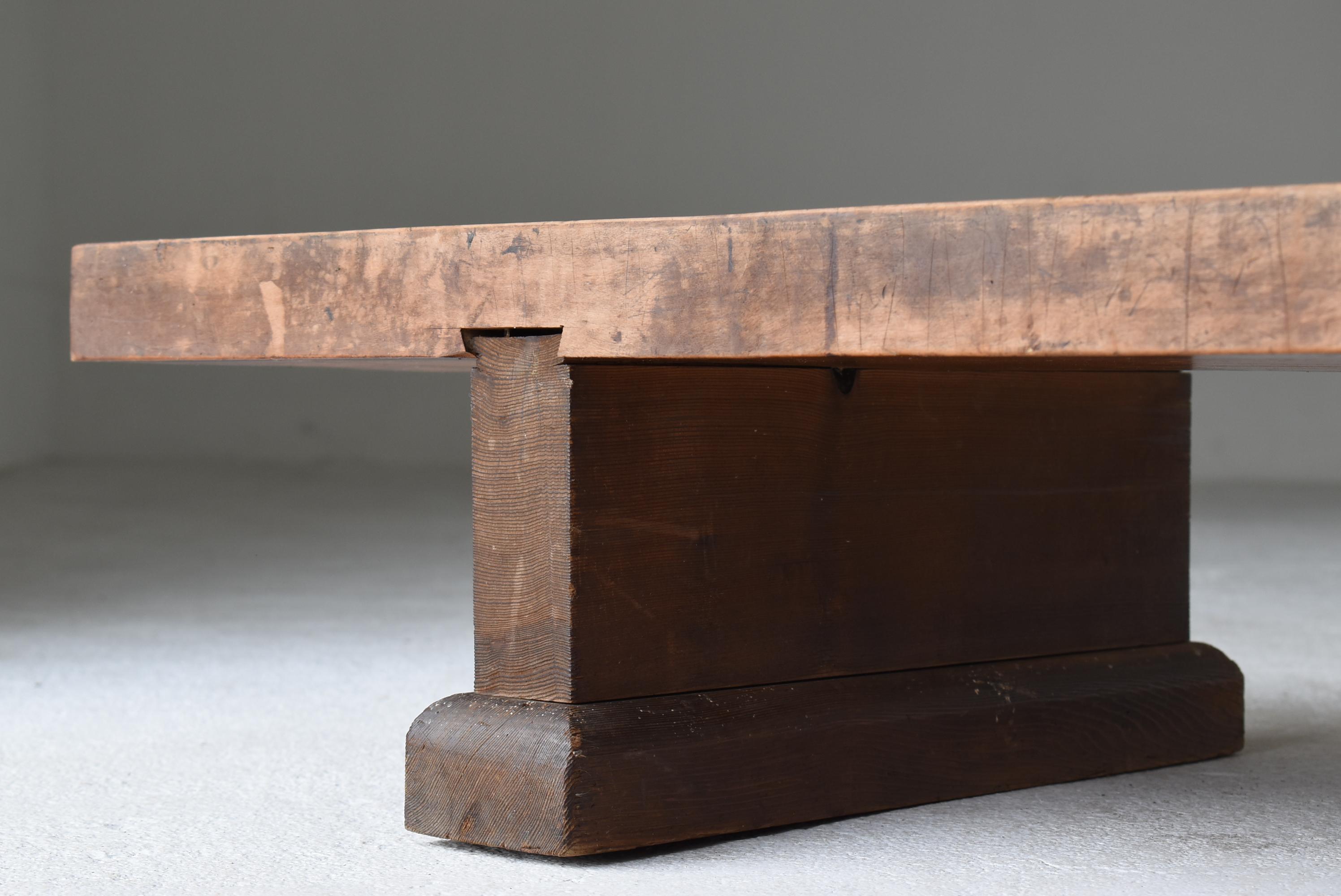 20th Century Japanese Antique Long Low Table 1900s-1940s / Sofa Table Wabisabi For Sale
