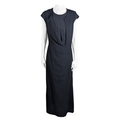 Robe longue japonaise double en laine et rayonne