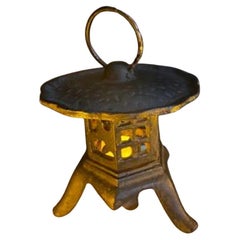 Vintage Japanese Lovely Old Round Yukimi Garden Lantern