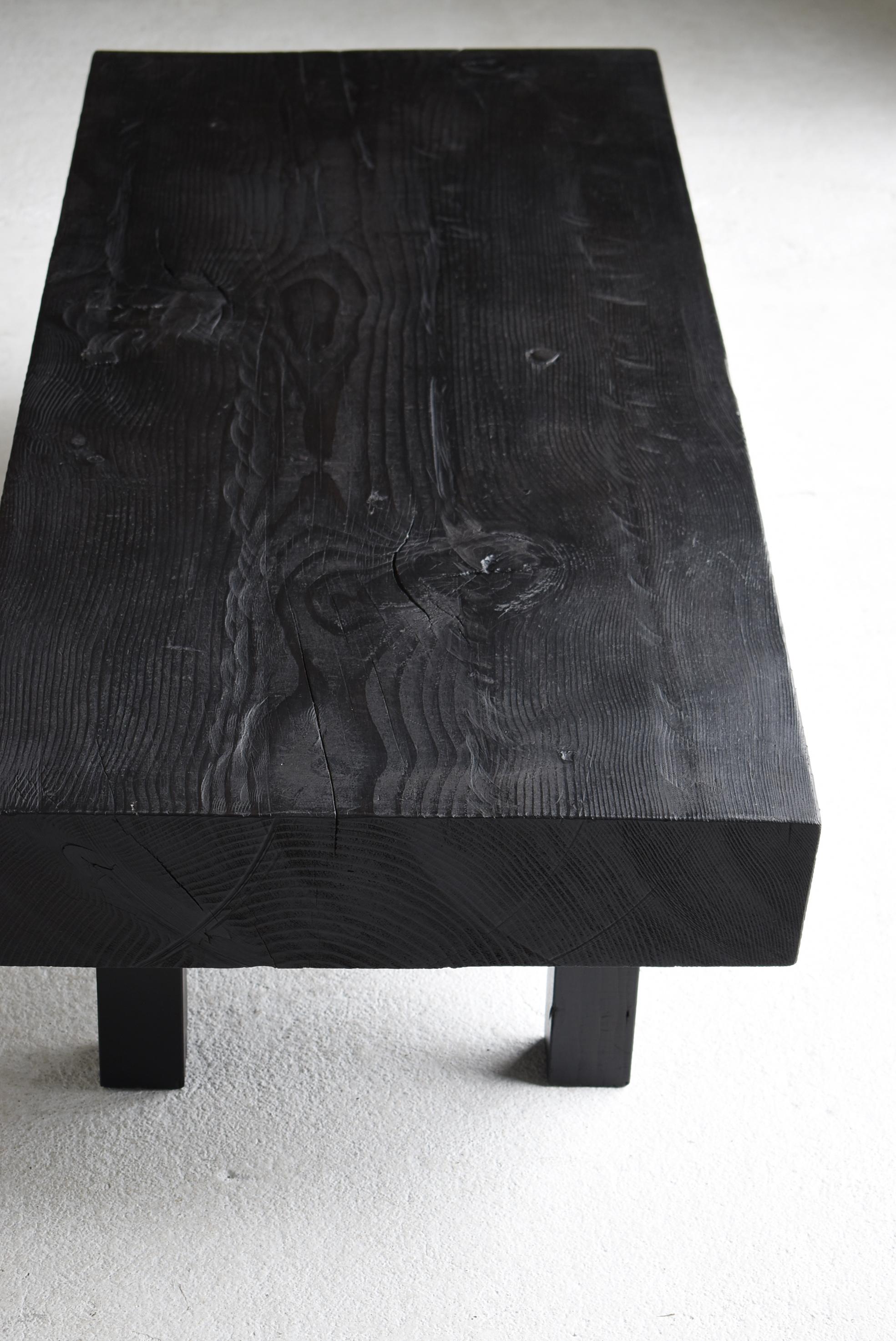 Japanese Old Low Table or Bench 1950s-1970s / Sofa Table Wabi Sabi For Sale 6