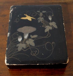 Japanese Maki-e Black Lacquered Box, Ric.051