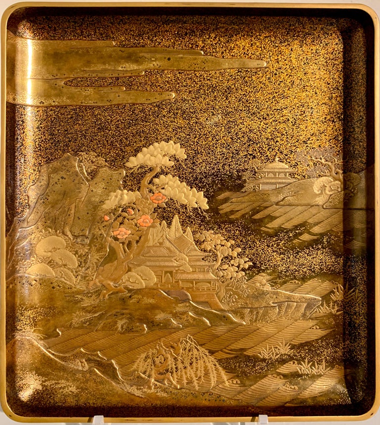 Japanese Maki-e Lacquer Document Box, Edo Period, early 19th