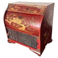 Japanese Maki-e Lacquered Wood Kodansu Small Chest with Drawers Meiji Period