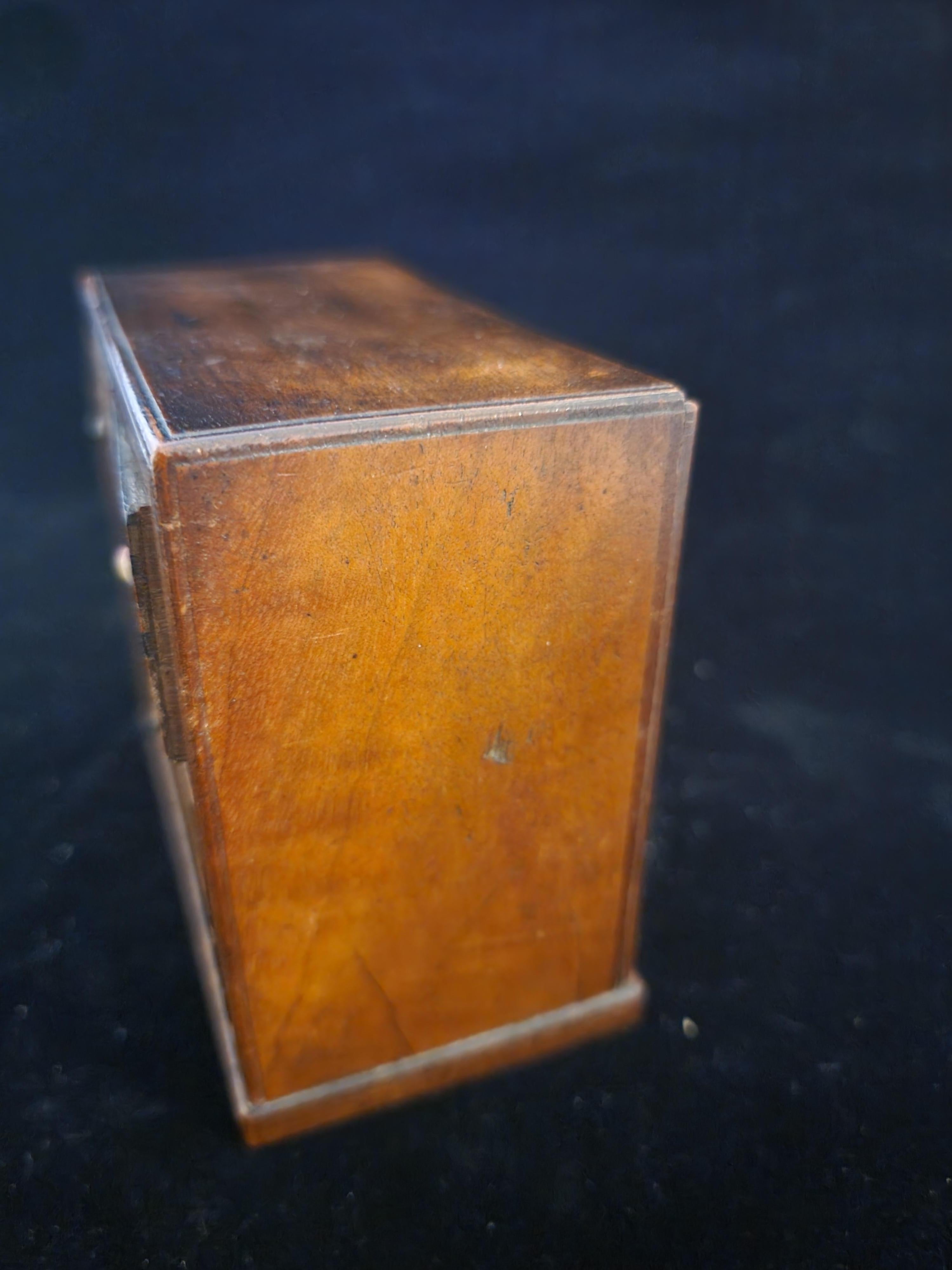 Anglo-Japanese Japanese Marquetry Miniature Chest