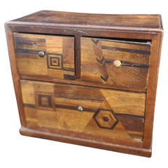 Japanese Marquetry Miniature Chest