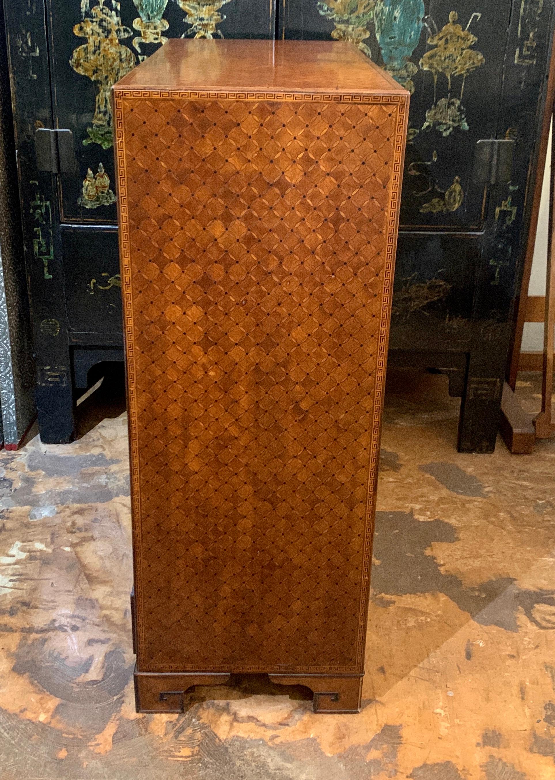 Japanese Marquetry Shadona Etagere Cabinet, Meiji Period, Japan In Good Condition For Sale In Austin, TX