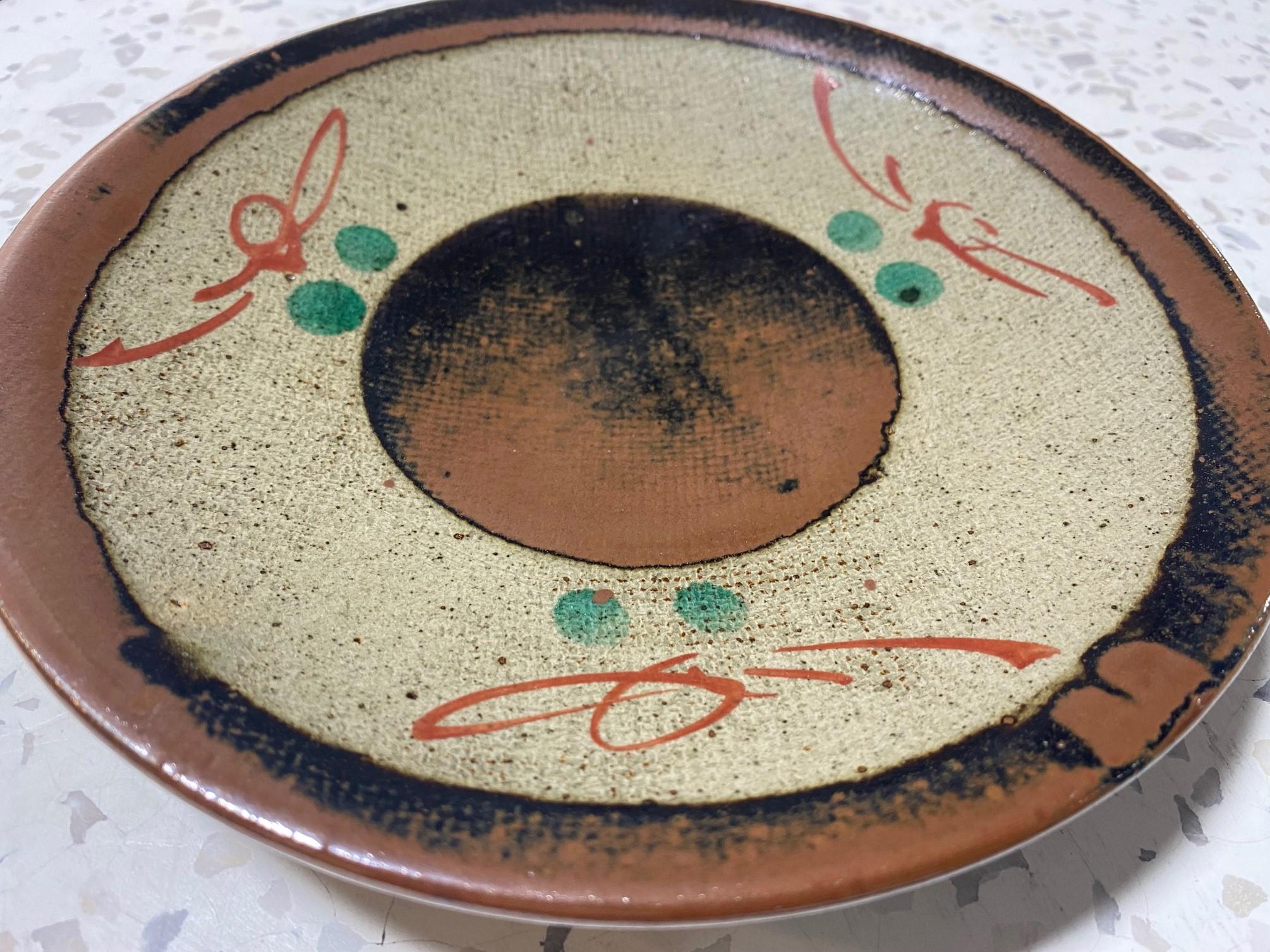 Japanese Mashiko Mingei Art Pottery Plate Bowl Attrbuted to Tatsuzo Shimaoka 7