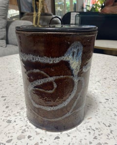 Japanese Mashiko Ware Mingei Pottery Water Container Vase Manner of Shoji Hamada