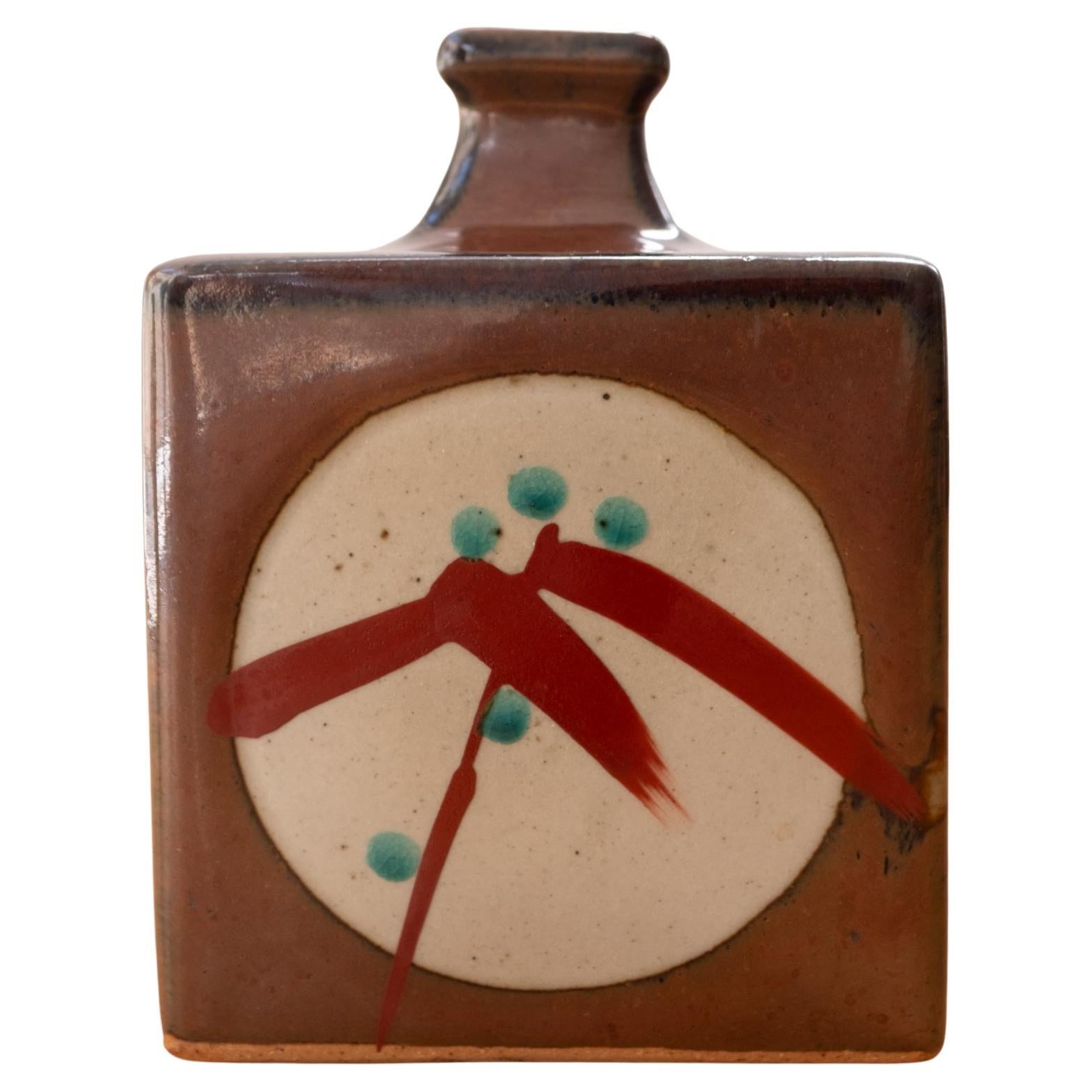 Japanische Mashiko Ware Einzelne Blume Mingei Keramik Vase Hamada Shoji