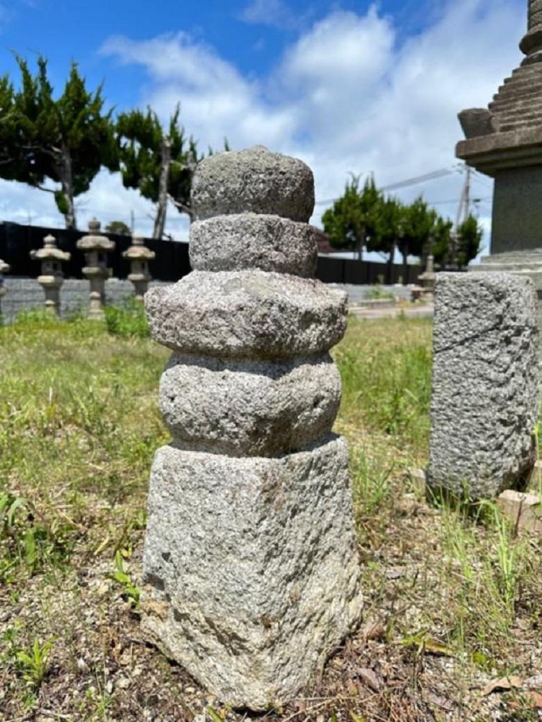 Masivo Japonés Antiguo Tierra, Agua, Fuego Viento, Piedra Gorinto-  300 años en venta 2
