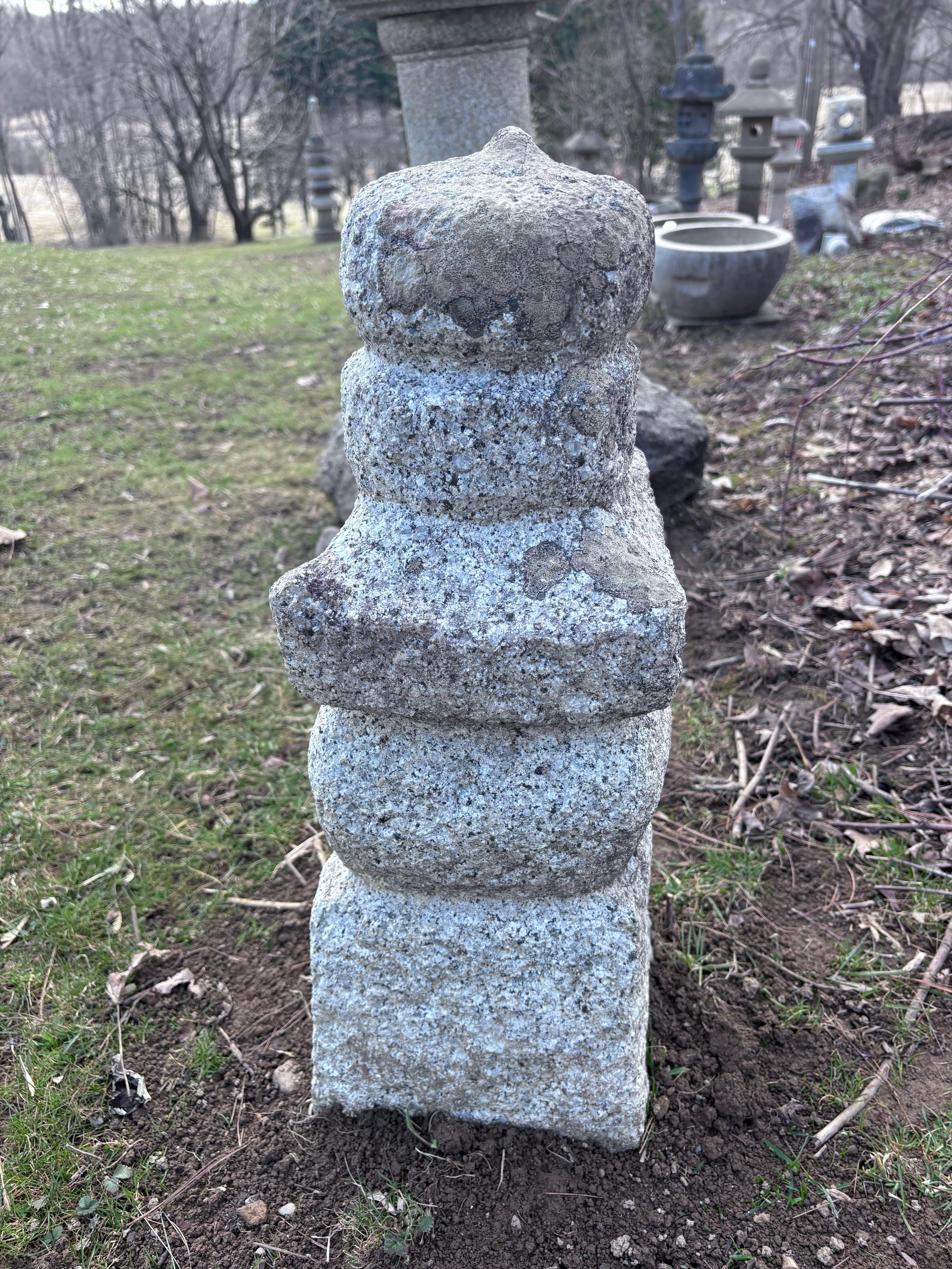 Masivo Japonés Antiguo Tierra, Agua, Fuego Viento, Piedra Gorinto-  300 años en Bueno estado para la venta en South Burlington, VT