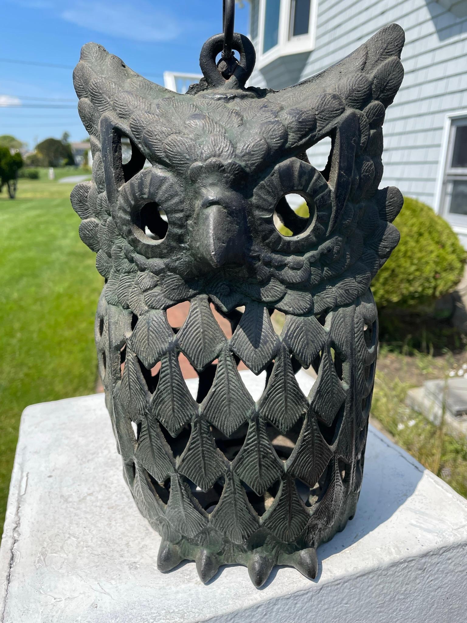 Japanese Massive Vintage over Sized Owl Lighting Lantern 12